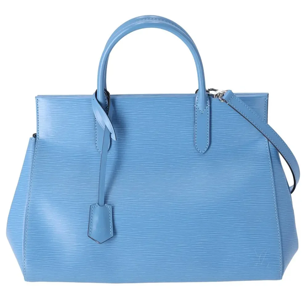 Louis Vuitton Marly MM Epi Handbag M94661 Bleuet Epi Leather Light Blue